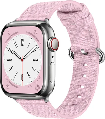 Produktbild von BStrap Denim Armband für Apple Watch 42/44/45mm, pink