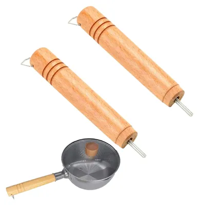 Produktbild von 2 Stück Dampftopfgriff aus Holz, Pfannengriffe für Kochgeschirr