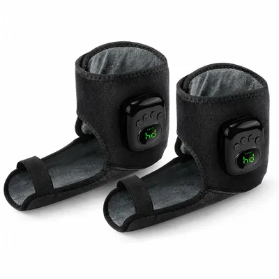 Produktbild von Elektrisches Knöchel Massagegerät mit Wärmefunktion, Fußgelenkbandage mit Luftdruckmassage, 4 Intensitäten, 3 Heizstufen, USB-C Akku