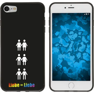 Produktbild von PhoneNatic Case kompatibel mit Apple iPhone 8 Silikon-Hülle pride Beziehung M1