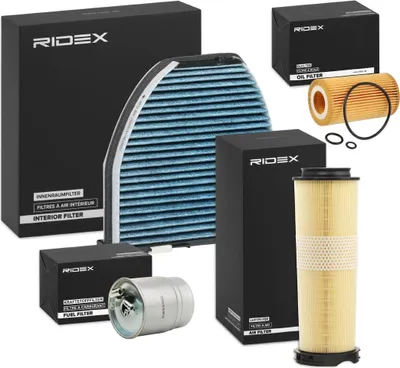Produktbild von RIDEX Filterset Inspektionspaket Filtersatz passend für MERCEDES-BENZ C-Klasse Limousine (W204) C-Klasse T-modell (S204)