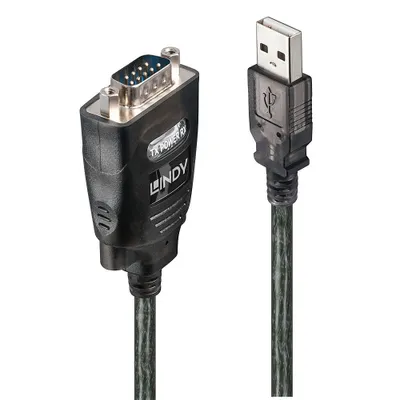 Produktbild von LINDY Konverter USB Seriell RS232 COM-Speicherung 1.1m