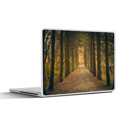 Produktbild von MuchoWow® Laptop Aufkleber Sticker Cover Pfad - Bäume - Wald 25x18 cm - Laptop-Deko