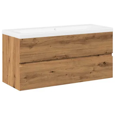 Produktbild von vidaXL Waschbeckenunterschrank mit Einbaubecken Artisan-Eiche