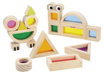Produktbild von Janod - Holzblock zum Zusammenbauen - Spiel zur Förderung der Sinneswahrnehmung