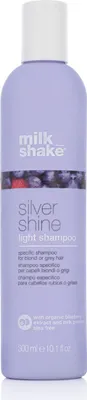 A product shot of a bottle of Milk_Shake Silver Shine Light Shampoo.