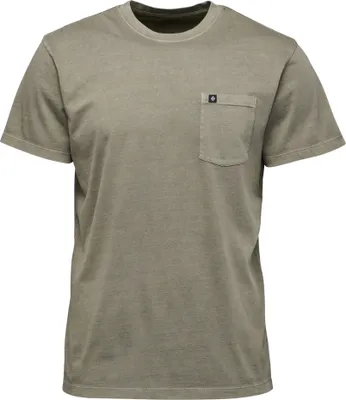Beige T-Shirt mit Brusttasche von Black Diamond; Modell M Diamond Patch Ss Pocket Tee.
