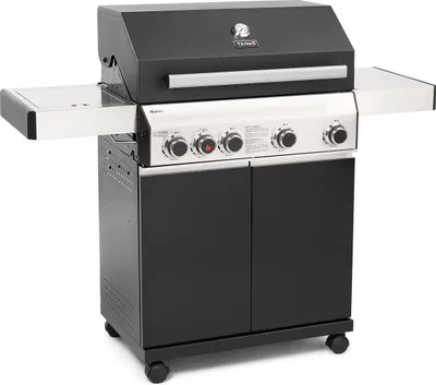 Image de Barbecue à gaz TAINO BLACK 4+1, 4 brûleurs avec brûleur latéral et brûleur Sear-Burner en céramique, noir mat