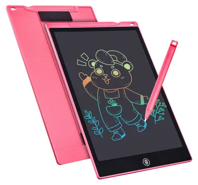 Imagen del producto de Pizarra LCD de colores, 12 pulgadas. Tableta electrónica, tableta gráfica, bloc de dibujo digital. Juguete para niñas de 3 a 12 años