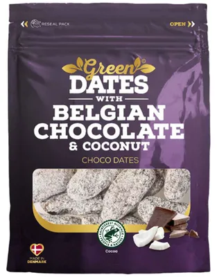 Produktbild von Green Dates Belgian Chocolate & Coconut 120g
