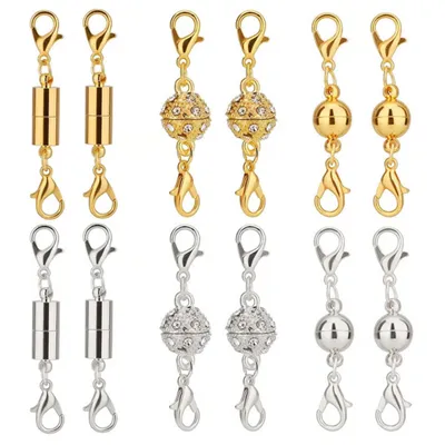 Image de lot de 12 fermoirs magnétiques 6mm pour la réparation de colliers - MAGILINK