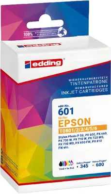 Produktbild von Tintenpatrone EDD-601 ersetzt Epson T0801+02+03+04+05+06