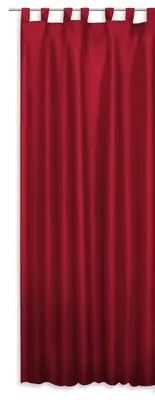 Produktbild von Schlaufenschal rot dunkel 140x245 cm halbtransparent Vorhang Schlaufen Gardine Alex