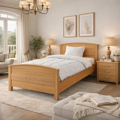 Produktbild von Seniorenbett Buche Komfortbett 100x200 3-fach höhenverstellbar #2024