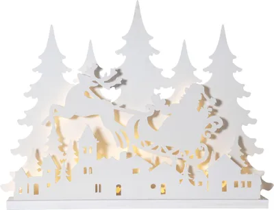 Produktbild von Star Trading LED-Fensterleuchter "Grandy", Rentiere, Santa,Wald