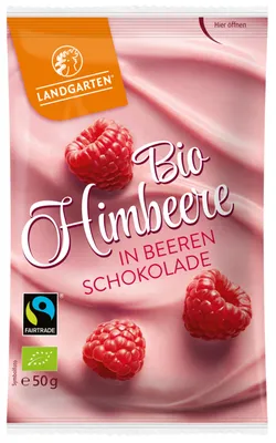 Produktbild von Landgarten  Himbeere in Beeren-Schokolade 50g