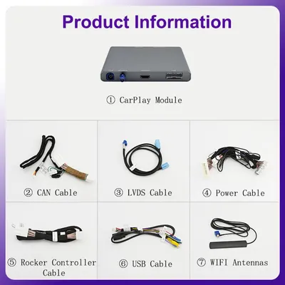 Imagen del producto de Interfaz CarPlay inalámbrica con panel táctil, para sistemas multimedia de automóviles