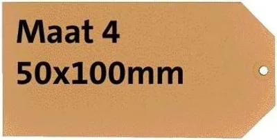 Produktbild von rillprint Warenanhänger 50 x 100 mm kraft braun
