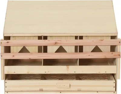 Immagine prodotto di Casetta Cova per Galline 3 Scomparti 72x33x54 cm Legno di Pino