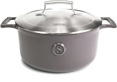 Produktbild von Saveur Selects - Voyage Ovale Kasserolle - Ø25 cm - Gusseisen - PFAS-frei - Induktion - Grau