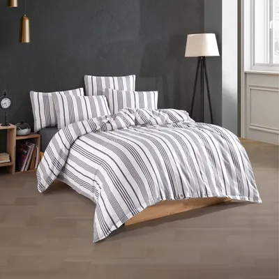 Produktbild von Nordic Schiller Bettbezug-Set für Einzelbett Garngefärbt, hypoallergen, 4-teilig
