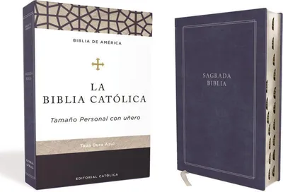 Produktbild von Biblia Católica, Tamaño Personal, Tapa Dura, Azul, Con Índice, Comfort Print