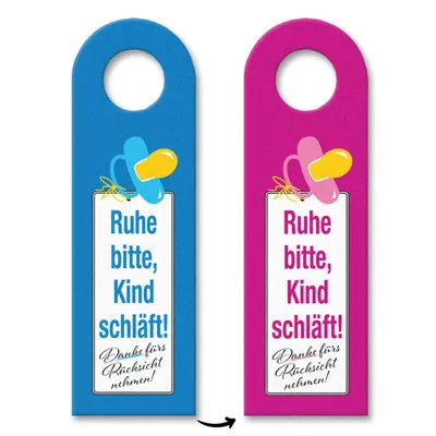 Produktbild von Ruhe bitte, Kind schläft Türhänger mit Spruch