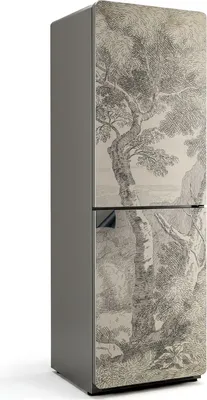 Produktbild von Archaische Baumskizze – Magnetische Kühlschrank Abdeckung – Dekorfolie magnetisch Küche – Kühlschrank Magnet Deko – selbstklebende Magnettafel – Magnetfolie für Kühlschranktür – 60x180 cm