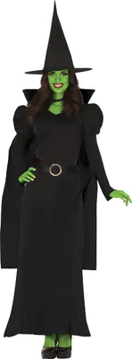Produktbild von Hexen Halloween Outift Magische Verwandlung Dunkle Zauberin Kostüm Zauberhaftes Hexengewand, Größe: 38 - 40 (M) Farbe: Schwarz