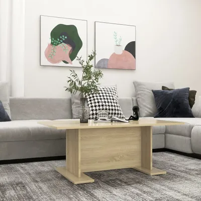 Produktbild von "2026 Promotion" Couchtisch Wohnzimmer - Kaffeetisch - Sonoma-Eiche 103,5x60x40 cm Holzwerkstoff - Sofatisch CC27232