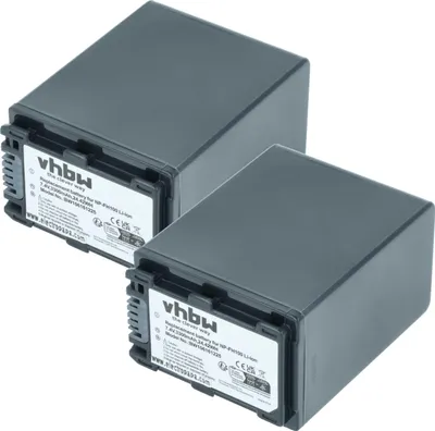 Produktbild von vhbw 2x Akku kompatibel mit Sony DCR-DVD450E, DCR-DVD450, DCR-DVD410(E), DCR-DVD406(E) Videokamera Camcorder (3300 mAh, 7,4 V, Li-Ion) + Infochip