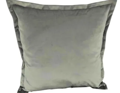 Produktbild von Cosima Samt Kissenhülle Flora 40 x 40 cm Silber Grau einfarbig schlicht Quadrat