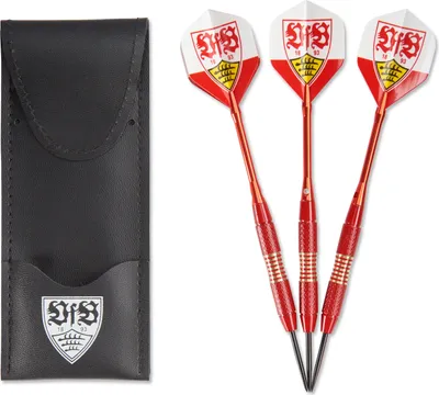 Produktbild von VfB Stuttgart Dartpfeile 3er-Set mit Ledertasche