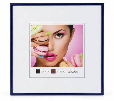Produktbild von Photo Style Kunststoff Bilderrahmen Fotorahmen Wanddeko Collage Foto Poster - Farbe: Blau | Format: 30x30