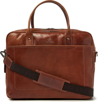 Produktbild von dR Amsterdam pracovní taška | kožená pracovní taška | taška na notebook | pánská taška na notebook | taška na notebook 15,6 palce | Milan - 283756 Cognac
