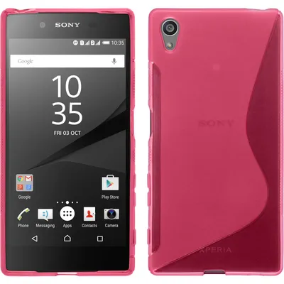 Produktbild von PhoneNatic Case kompatibel mit Sony Xperia Z5 - pink Silikon Hülle S-Style + 2 Schutzfolien