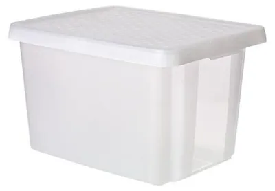 Obrázok produktu pre Odkladací box, s vekom, 45 l, priehľadný, CURVER "Essentials"