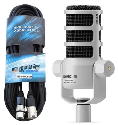Obrázek produktu pro Mikrofon Rode Podmic USB White s kabelem XLR