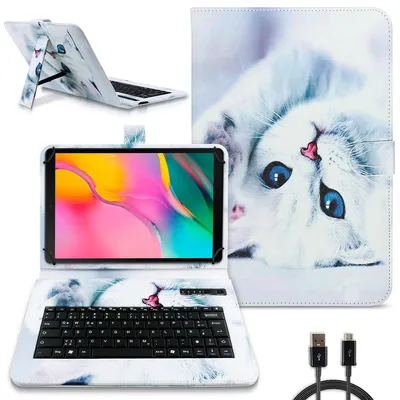 Produktbild von Tastatur Tasche für Doogee Tab A9 / A9 Pro 10.1  Bluetooth Hülle QWERTZ TastaturFarben:Motiv 1
