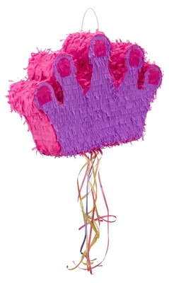 Pinata Krone 31x49x10 cm, lila-pink, zum Befüllen