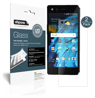 Produktbild von 1+1x Schutzfolie für ZTE Axon M matt - Anti-Shock 9H Folie dipos Glass
