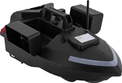 Image de Bateau d'alimentation RC - Ejection de l'appât - GPS avec 40 points de mémoire - Portée de 500 m - Rechargeable - ABS - Noir