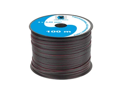 Productafbeelding van Cabletech luidsprekerkabel, 100 meter, 2x0,2 mm, CCA, zwart