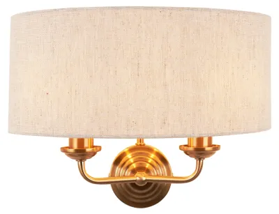 Obrázok produktu pre Nástenná lampa HIGHCLERE v štýle vintage, mosadz, 2xE14x15W, kov, rozmery: 25x35x18 cm, IP20, Endon