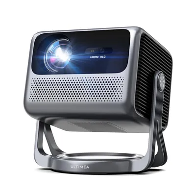 Imagen del producto de ULTIMEA Smart Beamer: Proyector Android TV 11.0 con Netflix, compatible con resolución 4K, diseño con gimbal de 90°, 900 ANSI Full HD, HDR10 y HLG, Bluetooth