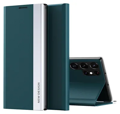 Immagine prodotto di Custodia per Samsung Galaxy S25 Ultra Magnetic Custodia in Finto cuoio con funzione stand Verde