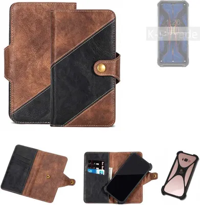 Produktbild von K-S-Trade Handyhülle Schutzhülle Bookstyle Case kompatibel mit Doogee S95 Pro Klapphülle Cover Hülle Schutztasche 1x