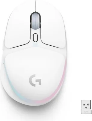 Produktbild von Gaming Maus, Kabellos, Logitech G705, Aurora Kollektion, LIGHTSPEED, Bluetooth, LIGHTSYNC RGB, Weiß