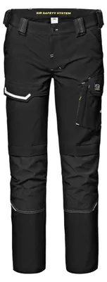 Produktbild von Sir Safety Palladium Cargo Herren Arbeitshose Stretch mit Kniepolstertaschen Schwarz, 62, Schwarz