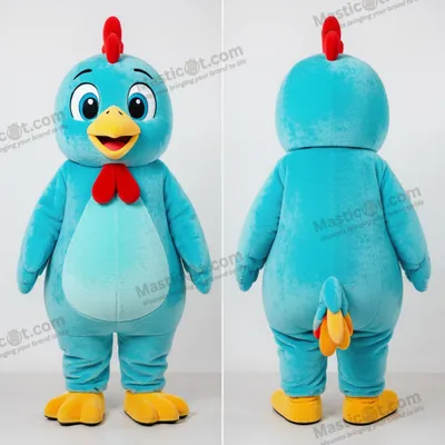 Produktbild von Runder MASTICOT cyan Hühner-Maskottchen